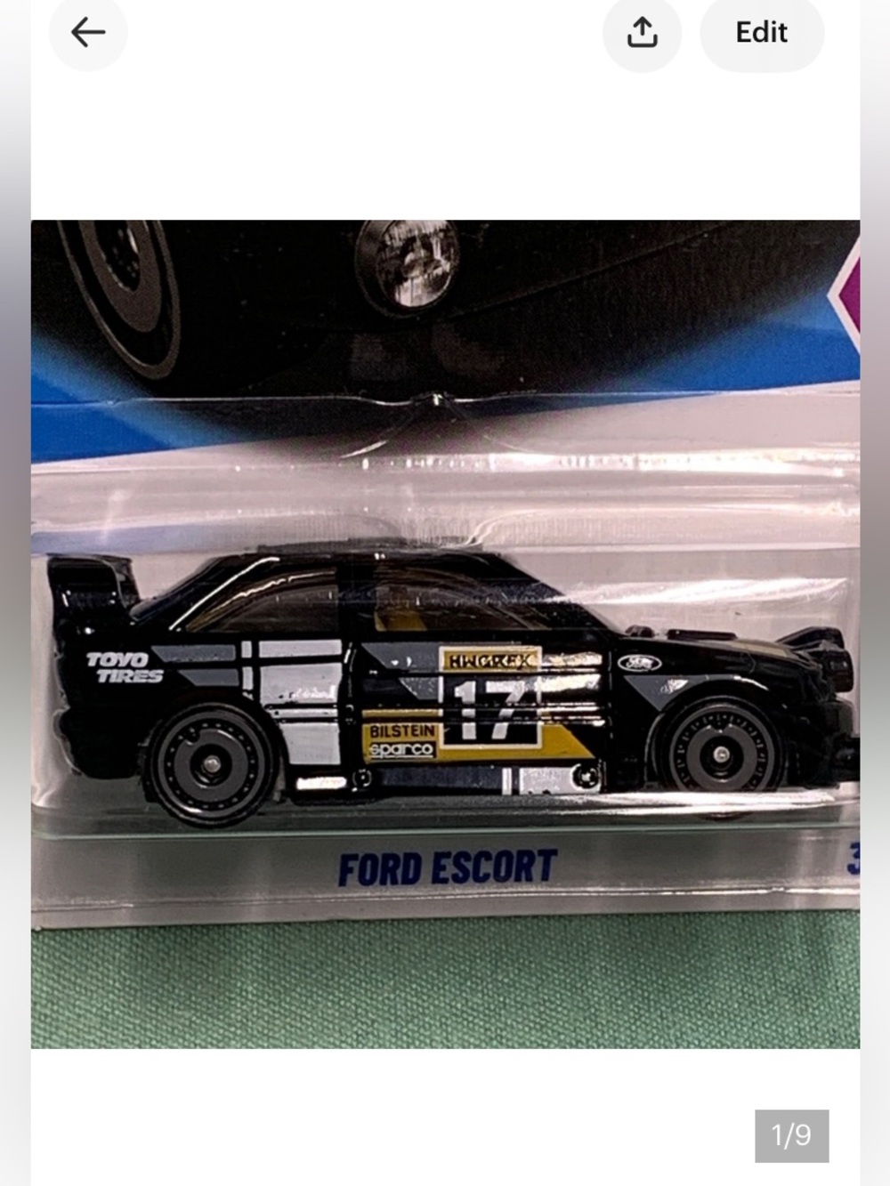 Hot Wheels Ford Escort compact kings Black